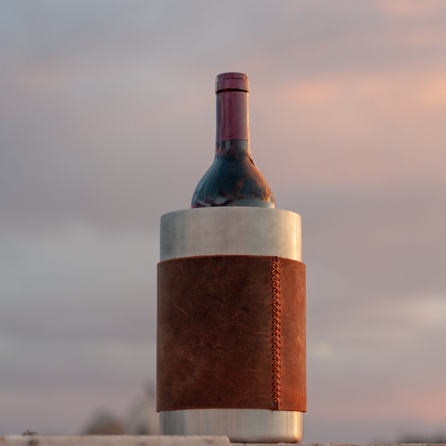 Deri Kaplı Şarap Soğutucu