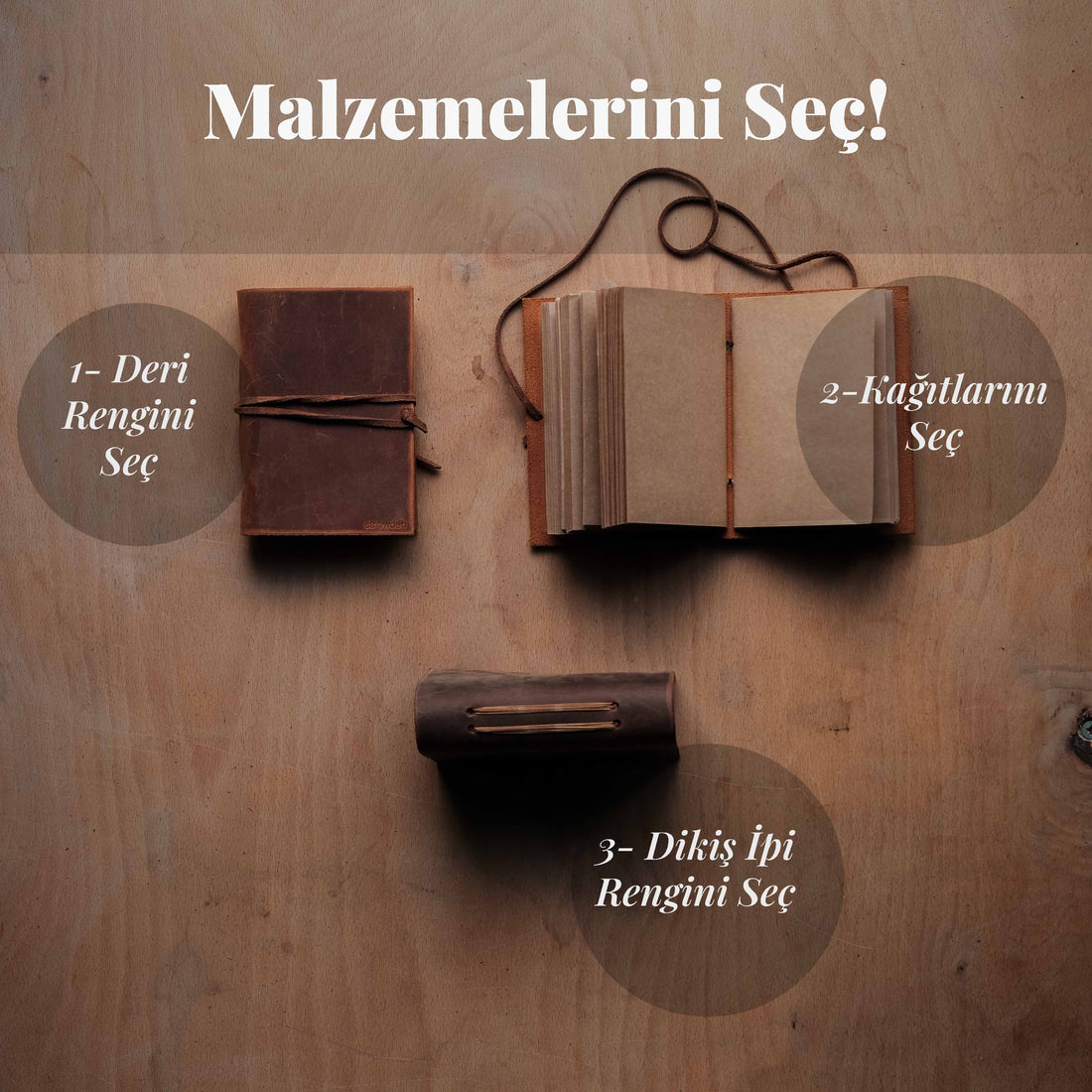 Evde Kendi Hikayeni Tasarla: Deri Defter Yapımı / Defter Kiti