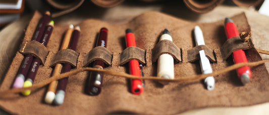 el yapımı deri rulo kalemlik