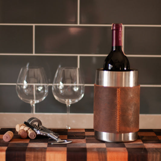 Deri Kaplı Şarap Soğutucu