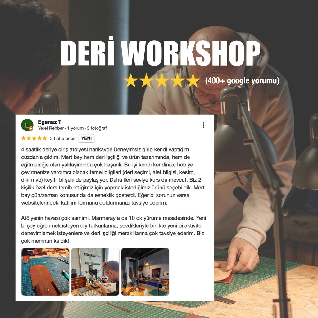 Temel Seviye Deri İşçiliği Eğitimi / Deri Workshop (4 Saat)