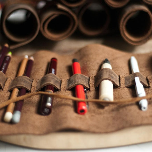 el yapımı deri rulo kalemlik