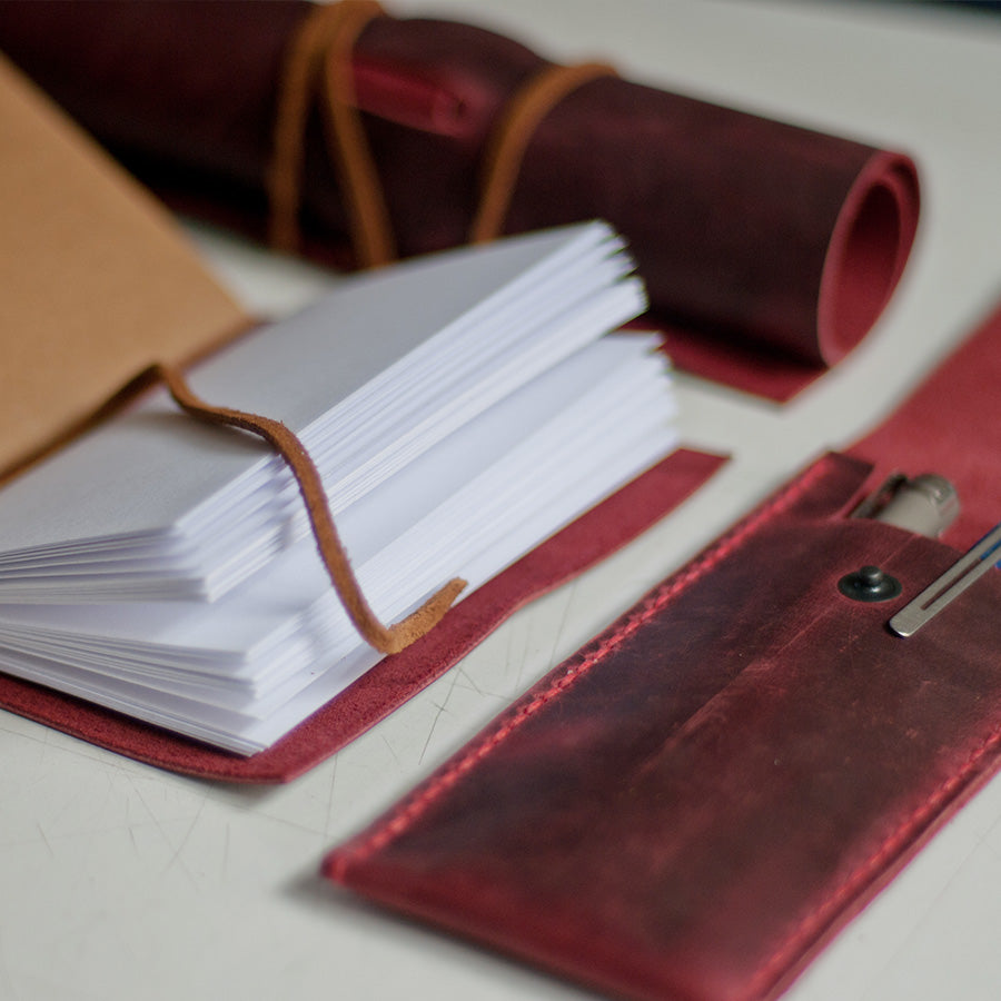 el yapımı deri kalemlik