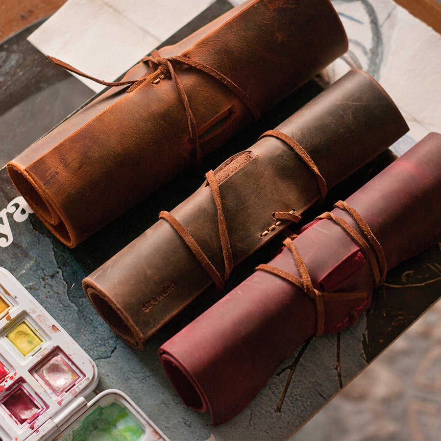 el yapımı deri kalemlik